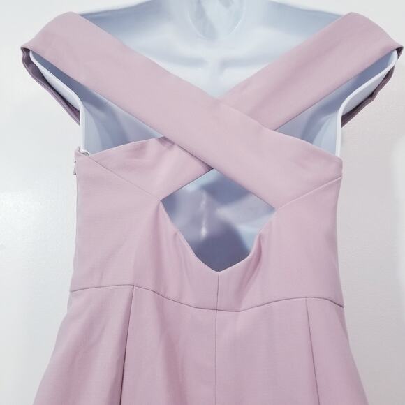 Dessy Collection Suede Rose Bridesmaid Dress Maxi Gown - Picture 3 of 14